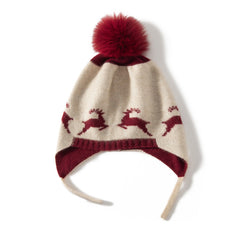 Pure Baby Cashmere  Earflaps Beanie Hat Soft Warm Cashmere Hat