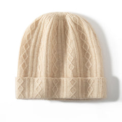 Pure Cashmere Beanie Hat Winter Cashmere Cap