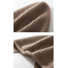 Pure Cashmere Earflaps Beanie Winter Soft Warm Cashmere Hat