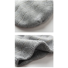 Pure Cashmere Beanie Hat for Women Winter Cashmere Hat