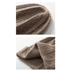 Pure Cashmere Beanie Hat Winter Cashmere Cap