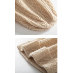 Pure Cashmere Beanie Hat Winter Cashmere Cap