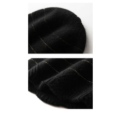 Pure Cashmere Beanie Hat for Women Winter Cashmere Hat