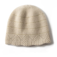 Pure Cashmere Beanie Hat for Women Winter Cashmere Hat