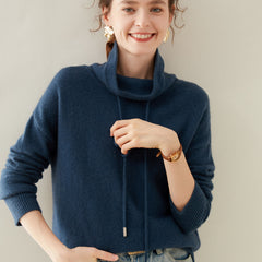 Women's Cashmere Cowl Neck Knit Sweater