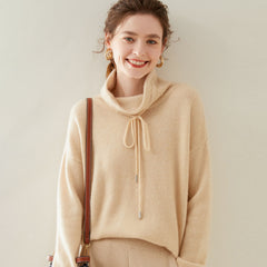 Women's Cashmere Cowl Neck Knit Sweater