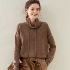 Women's Cashmere Cowl Neck Knit Sweater
