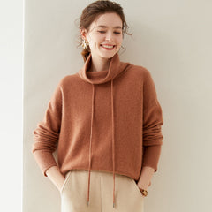 Women's Cashmere Cowl Neck Knit Sweater