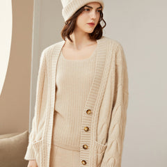 Pure Cashmere Ribbed Tank Top Square Neck Sleeveless Camisole