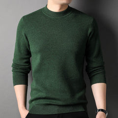 Men's 100% Crew Neck Soft Classic Solid Knit Cashmere Sweater
