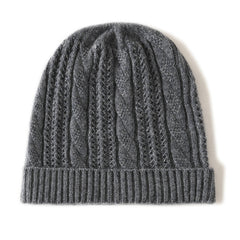 Pure Thick Cashmere Beanie Hat for Women Winter Cashmere Hat