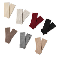 Cashmere Long Fingerless Gloves Winter Warmer Mittens