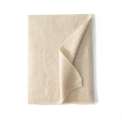 Classic Unisex Soft Cashmere Ribbed Knit Scarf