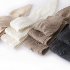 100% Pure Cashmere Bow-Knot Knit Neck Scarf Neck Warmer