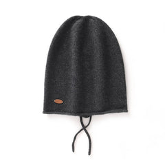 Lightweight Drawstring Pile Hat 100% Pure Cashmere Beanies
