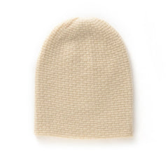 Cashmere Double Layer Waffle Stitch Beanie Hat