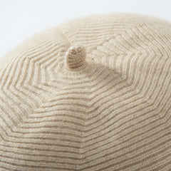 Winter Warm Knitted French Style Beret Hat Flat Cap for Women