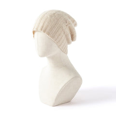 Soft Cable Knit Cashmere Beanie Cap Outdoor Hats