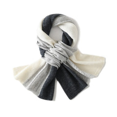 Winter Neck Cashmere Knitted Patchwork Jacquard Women Scarf