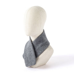 100% Cashmere Neck Warmer Triangle High Neck Knitted Small Scarf