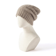 Soft Cable Knit Cashmere Beanie Cap Outdoor Hats