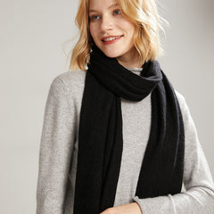 Leaf Pattern Cashmere Wrap Cashmere Lace Knit Scarf