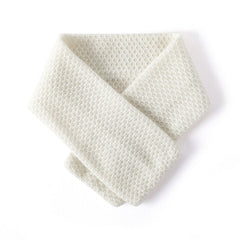 100% Cashmere Neck Warmer Triangle High Neck Knitted Small Scarf