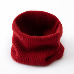 Ribbed Neck Gaiter 100% Cashmere Soft Tube Thick Scarf