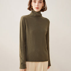 100% Cashmere Knitted Turtleneck Sweater Pullover Knitted Jumper