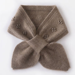 100% Pure Cashmere Bow-Knot Knit Neck Scarf Neck Warmer