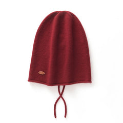 Lightweight Drawstring Pile Hat 100% Pure Cashmere Beanies