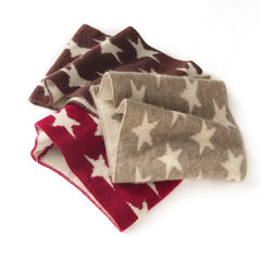 Cashmere Star Pattern Knitted Snood Cashmere Neck Warmer
