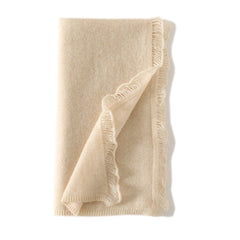 Lightweight Fringe-Edge 100% Cashmere Pashmina Scarf Shawl Wrap