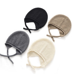 Tie-Up Knitted Earflap Cashmere Bonnet Pullover Windproof Hat