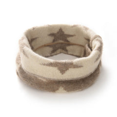 Cashmere Star Pattern Knitted Snood Cashmere Neck Warmer