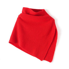 100% Cashmere Turtleneck Shawl Wraps Knitted Cloak Ribbed Poncho