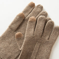 Stretch Knit Mittens Full Finger Winter Cashmere Touch Screen Glove