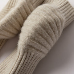 Cashmere Knee Brace Support Leg Warmers for Cycling & Skiing