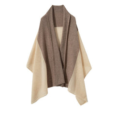 Soft Dual-Tone Wraps Cashmere Mesh Layered Scarves