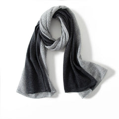 Soft Dual-Tone Wraps Cashmere Mesh Layered Scarves