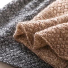 Women's Cashmere Beanie Caps Patterned Knit Hat for Men & Women