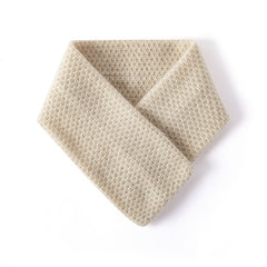 100% Cashmere Neck Warmer Triangle High Neck Knitted Small Scarf