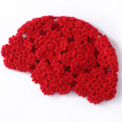 Cutout Floral Skull Cap Knit Beanie Cloche Crochet Hat