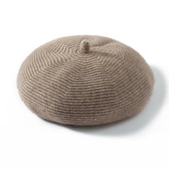 Winter Warm Knitted French Style Beret Hat Flat Cap for Women
