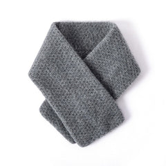 100% Cashmere Neck Warmer Triangle High Neck Knitted Small Scarf