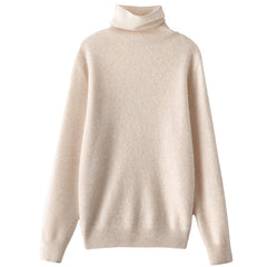 Soft Knit High Collar Cashmere Wool Sweater Turtleneck Tops