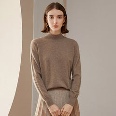 Women's 100% Cashmere  Lightweight Knit Crew Neck Sweater
