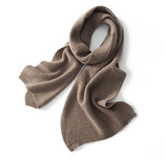 Classic Unisex Soft Cashmere Ribbed Knit Scarf