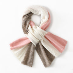 Winter Neck Cashmere Knitted Patchwork Jacquard Women Scarf