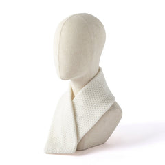 100% Cashmere Neck Warmer Triangle High Neck Knitted Small Scarf